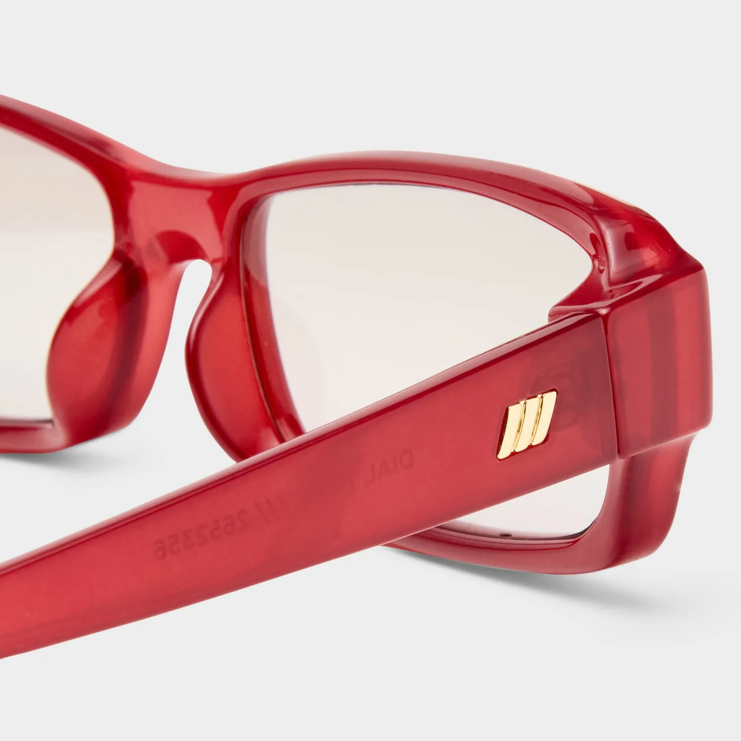 Le Specs Dial Tone occhiali da sole cranberry rettangolari