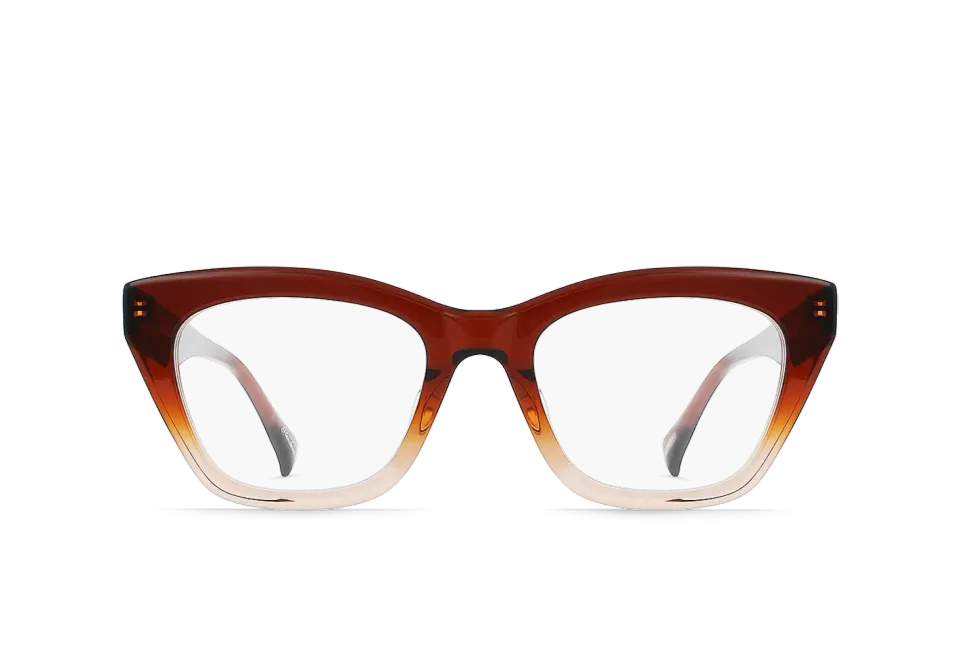 Raen Pozy Kalua Clear 52 montatura da vista cat-eye larga