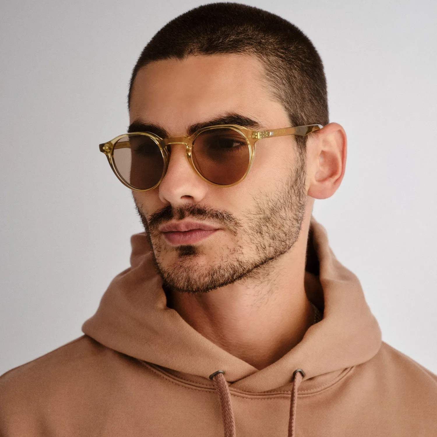 Le Specs Galavant occhiale da sole whiskey mocha tondo