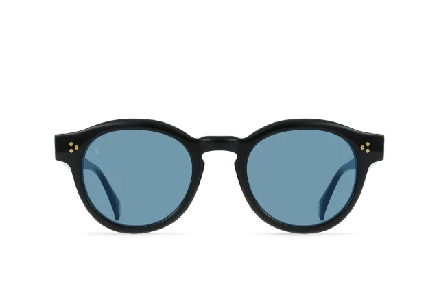Raen Zelti occhiale da sole nero blu 49 rotondo