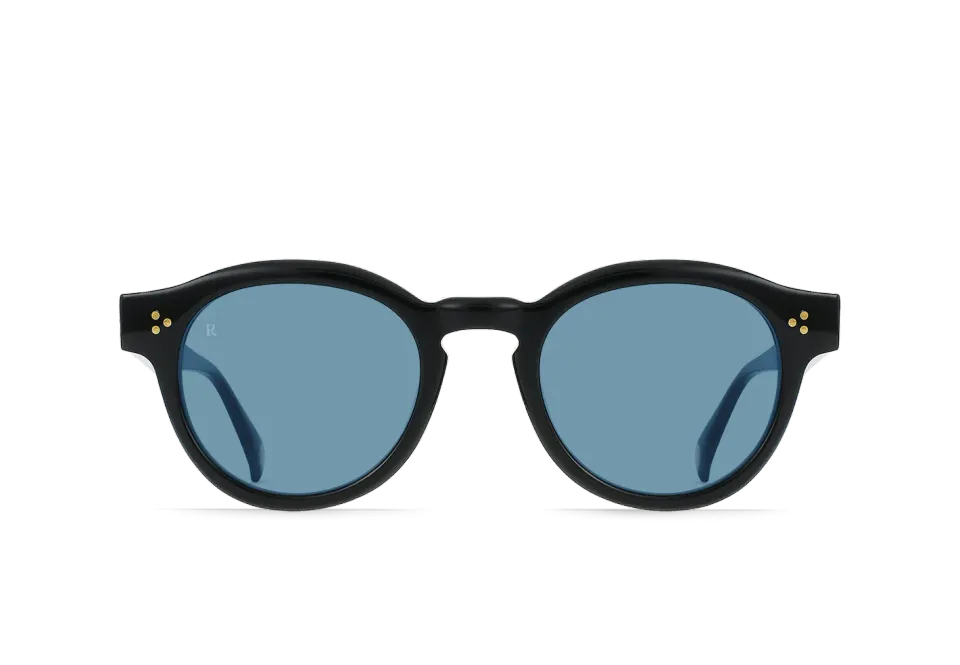 Raen Zelti occhiale da sole nero blu 49 rotondo
