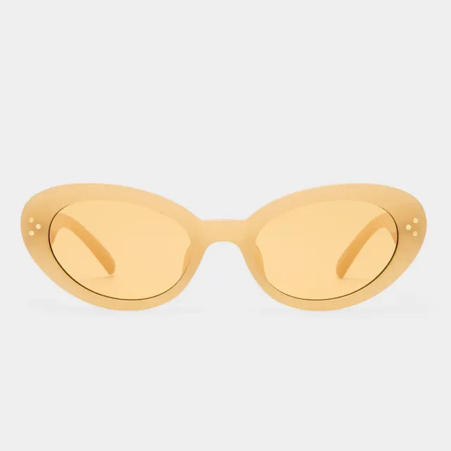 Le Specs Tootsie+ occhiale da sole nude giallo larga