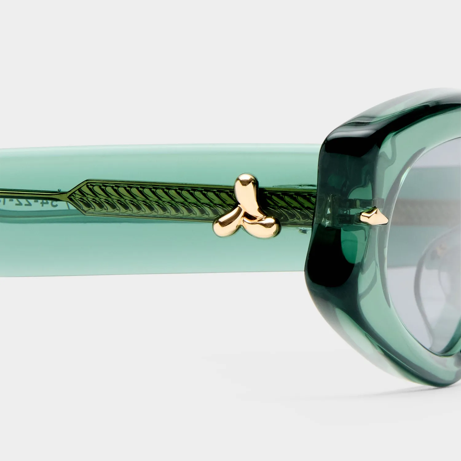 Le Specs Lunar occhiali da sole verde ovale salvia