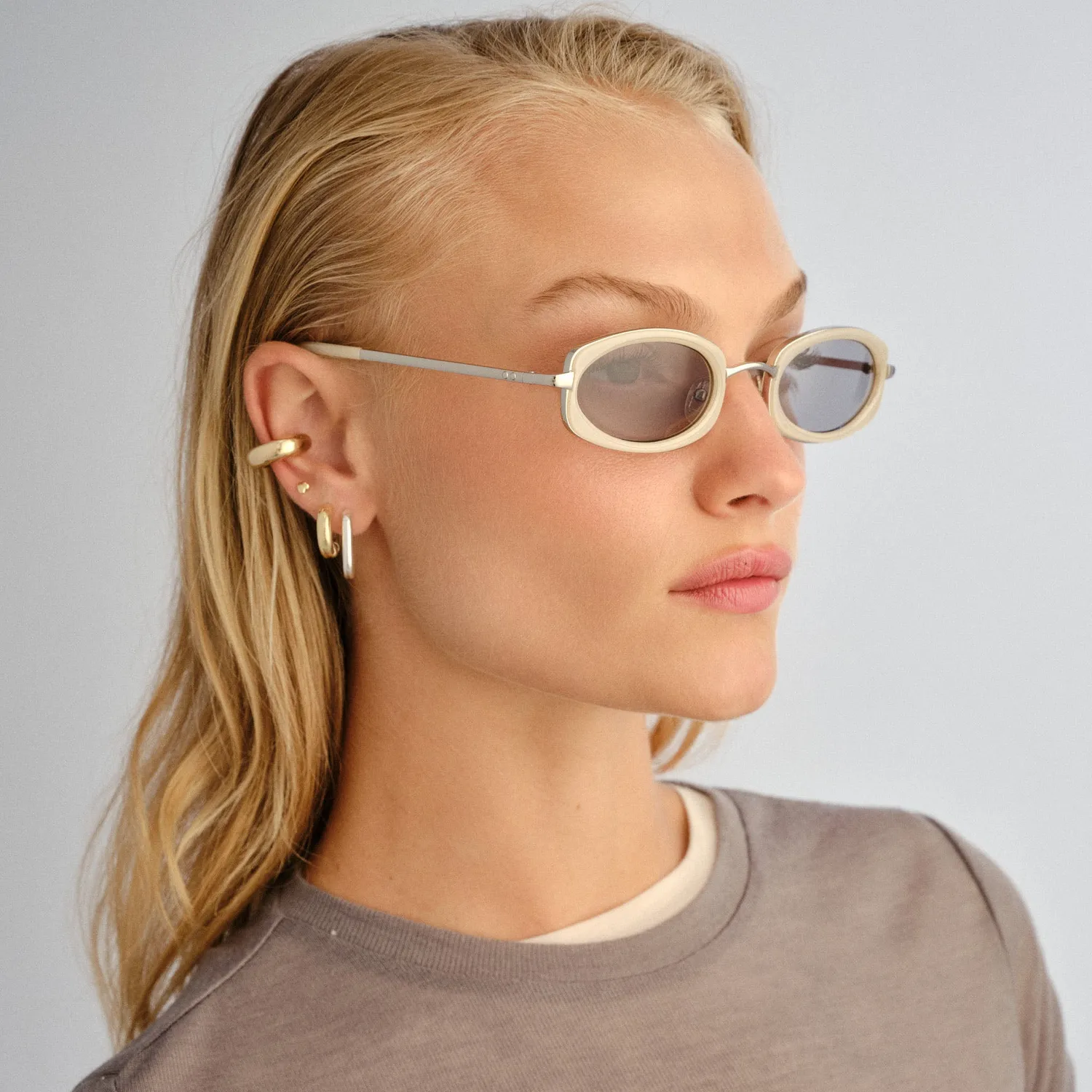 Le Specs Mecharo occhiale da sole silver butter