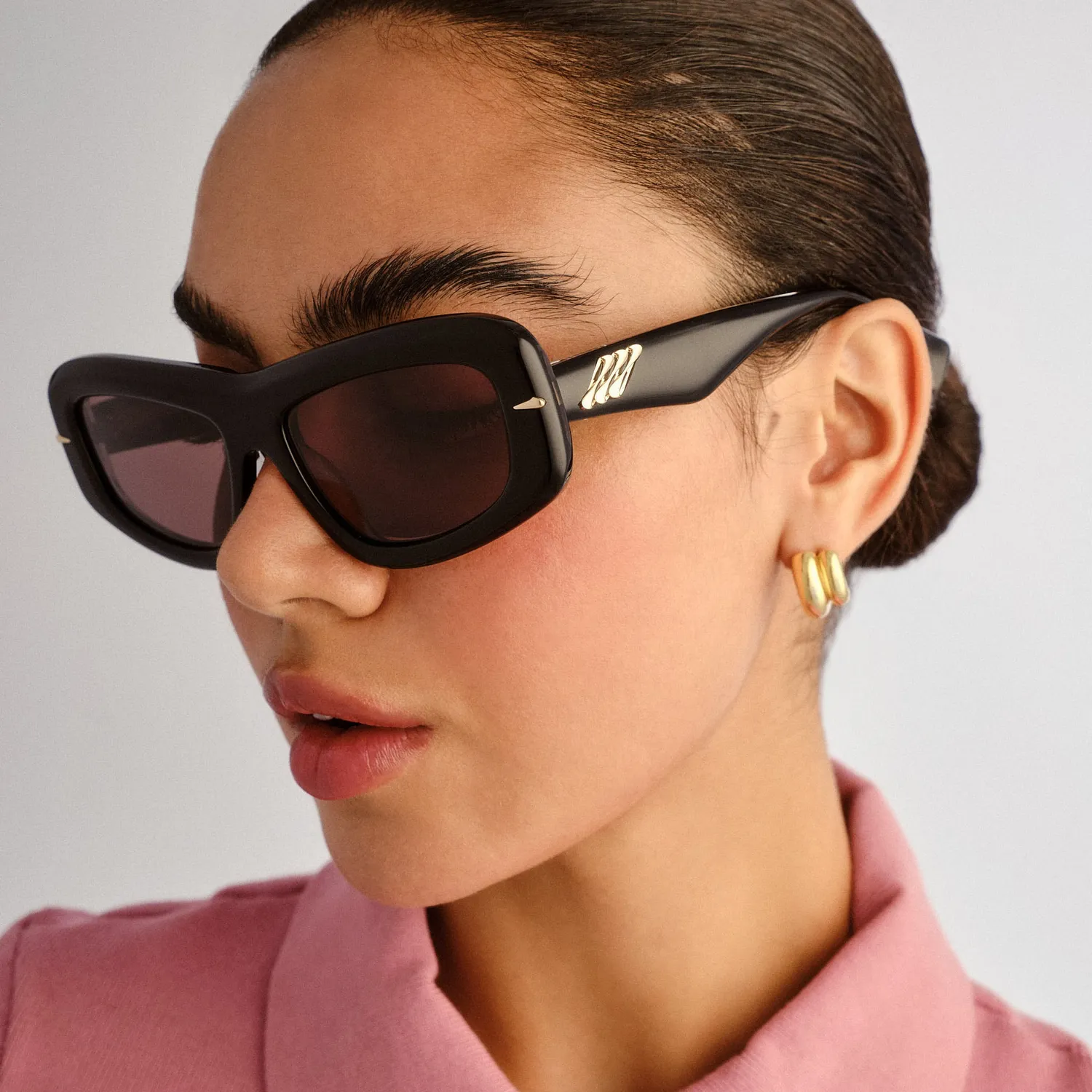 Le Specs Numero Ocho occhiali da sole nero shield acetato