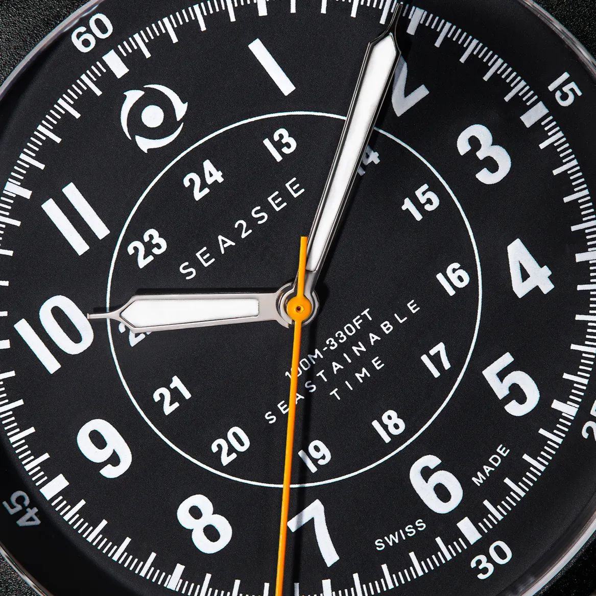 Sea2See Seal 01 orologio 41 mm nero cinturino NATO