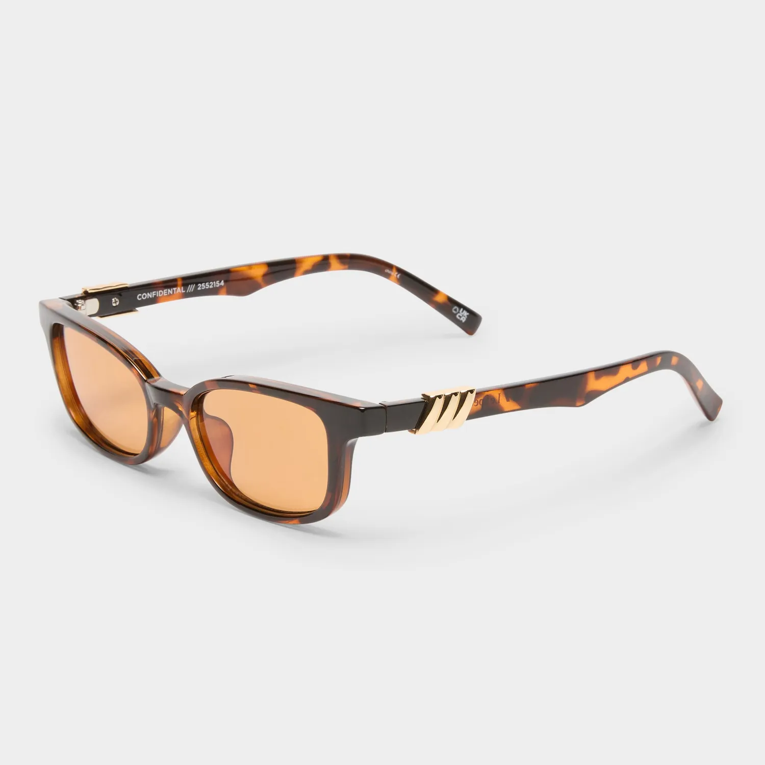 Le Specs Confidential occhiale da sole tartaruga scuro