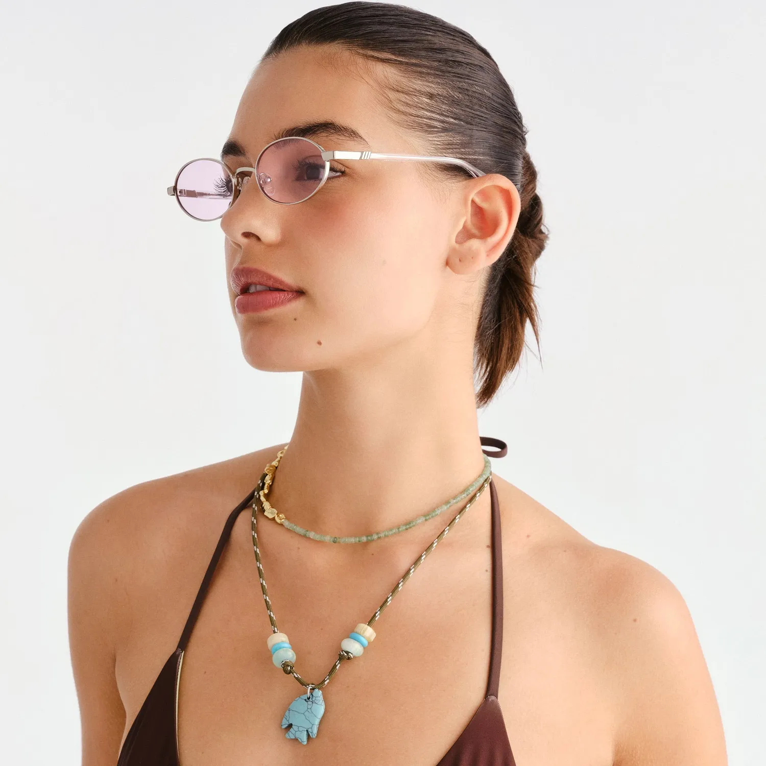 Le Specs Icicle occhiali da sole argento lilla