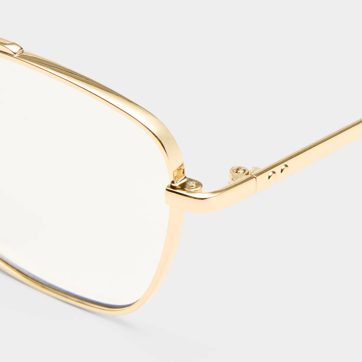 Le Specs Diametric occhiali luce blu oro aviator quadrato