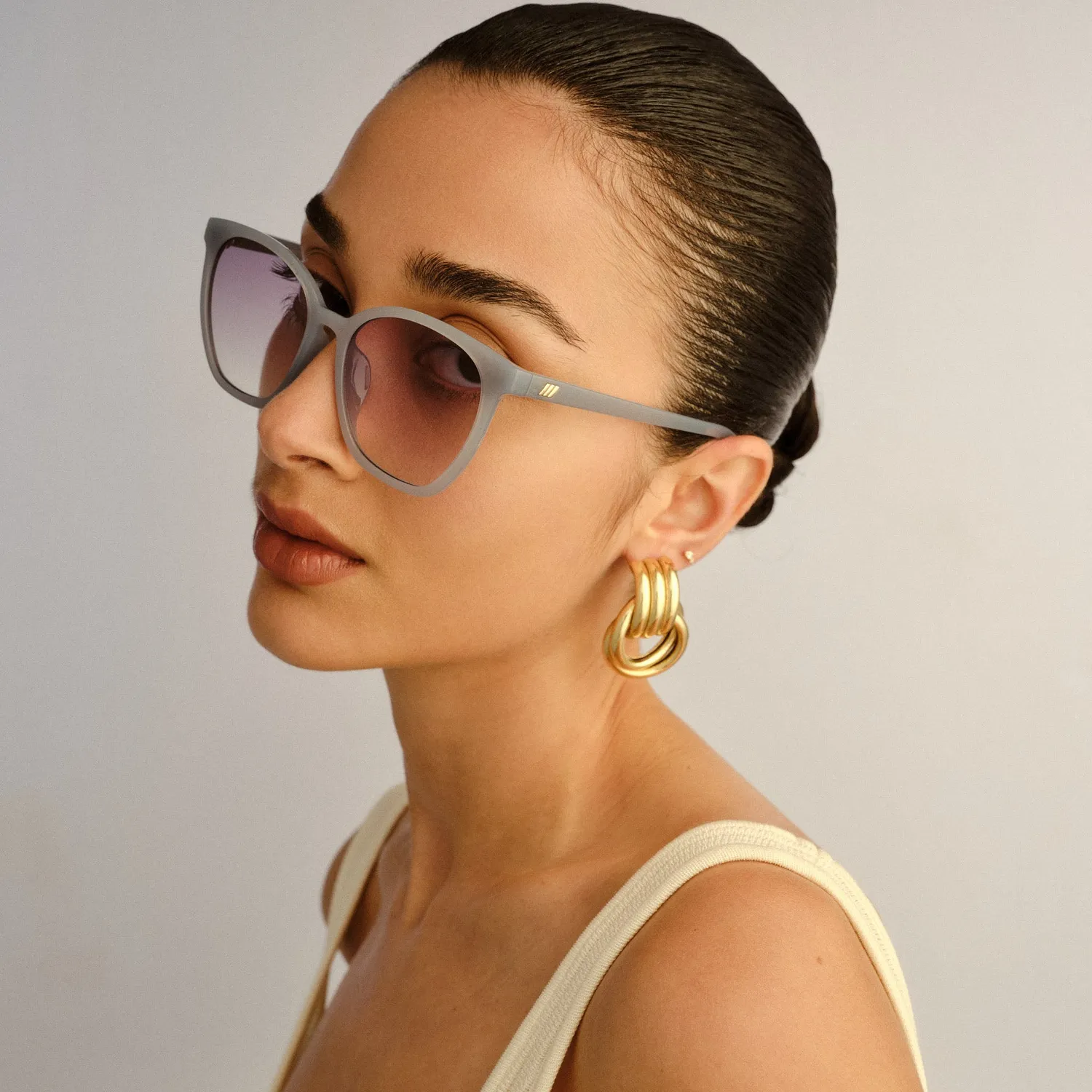 Le Specs Nirvana occhiale da sole denim cat-eye blu