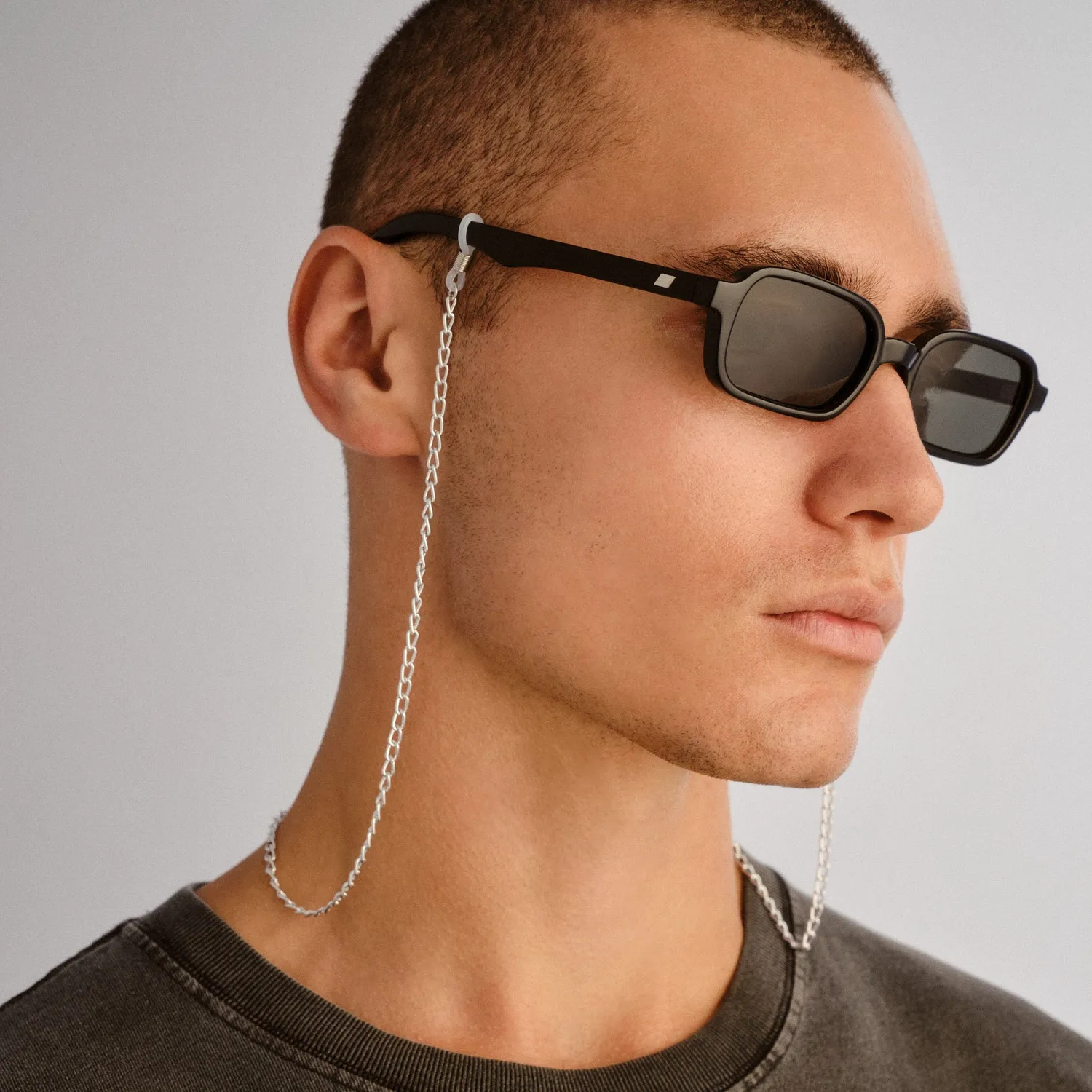 Le Specs Fine Neck Chain catenella argento