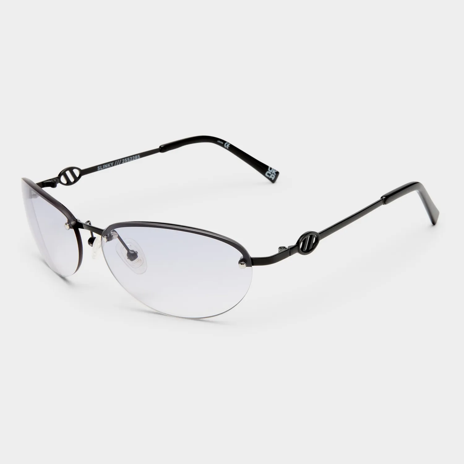 Le Specs Slinky occhiale da sole black senza montatura