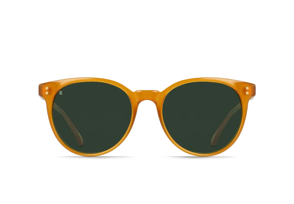 Raen Norie occhiale da sole miele verde 53 cat-eye