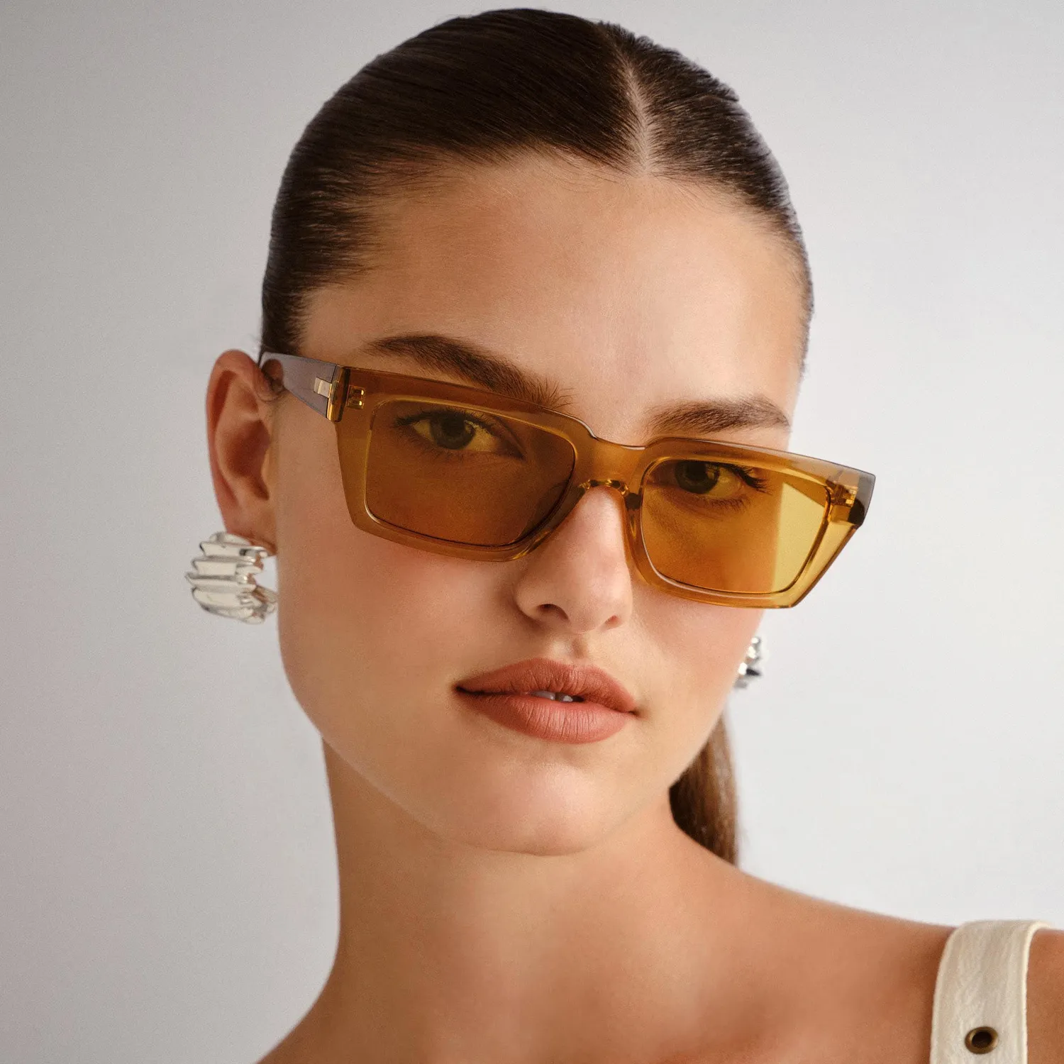 Le Specs Nocturnal Habit occhiale da sole whiskey D-frame