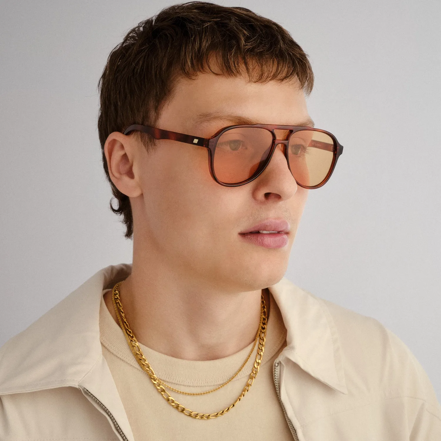 Le Specs Tragic Magic occhiale da sole tartarugato aviatore