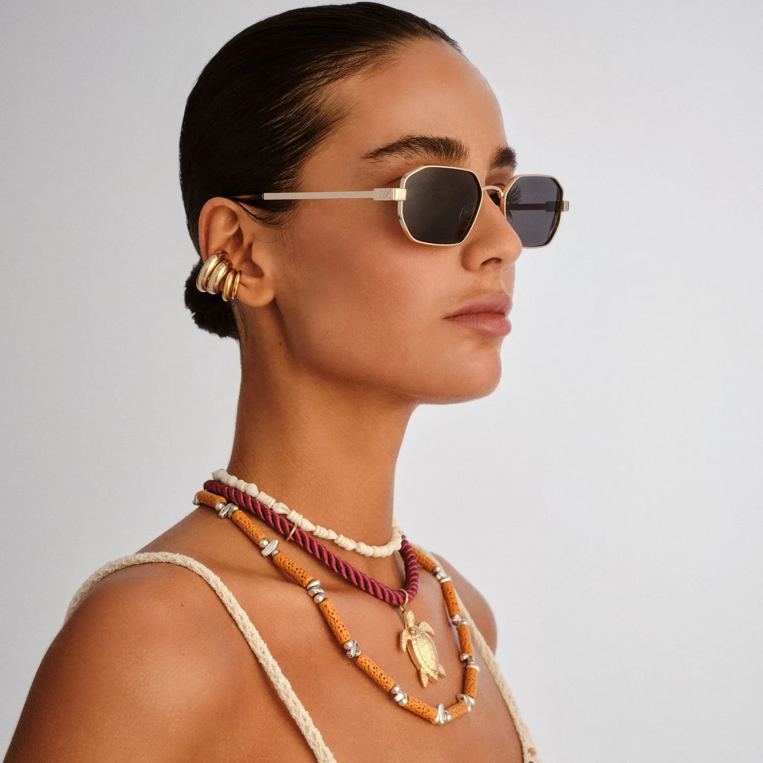 Le Specs Mythic occhiali da sole gold smoke polarizzati