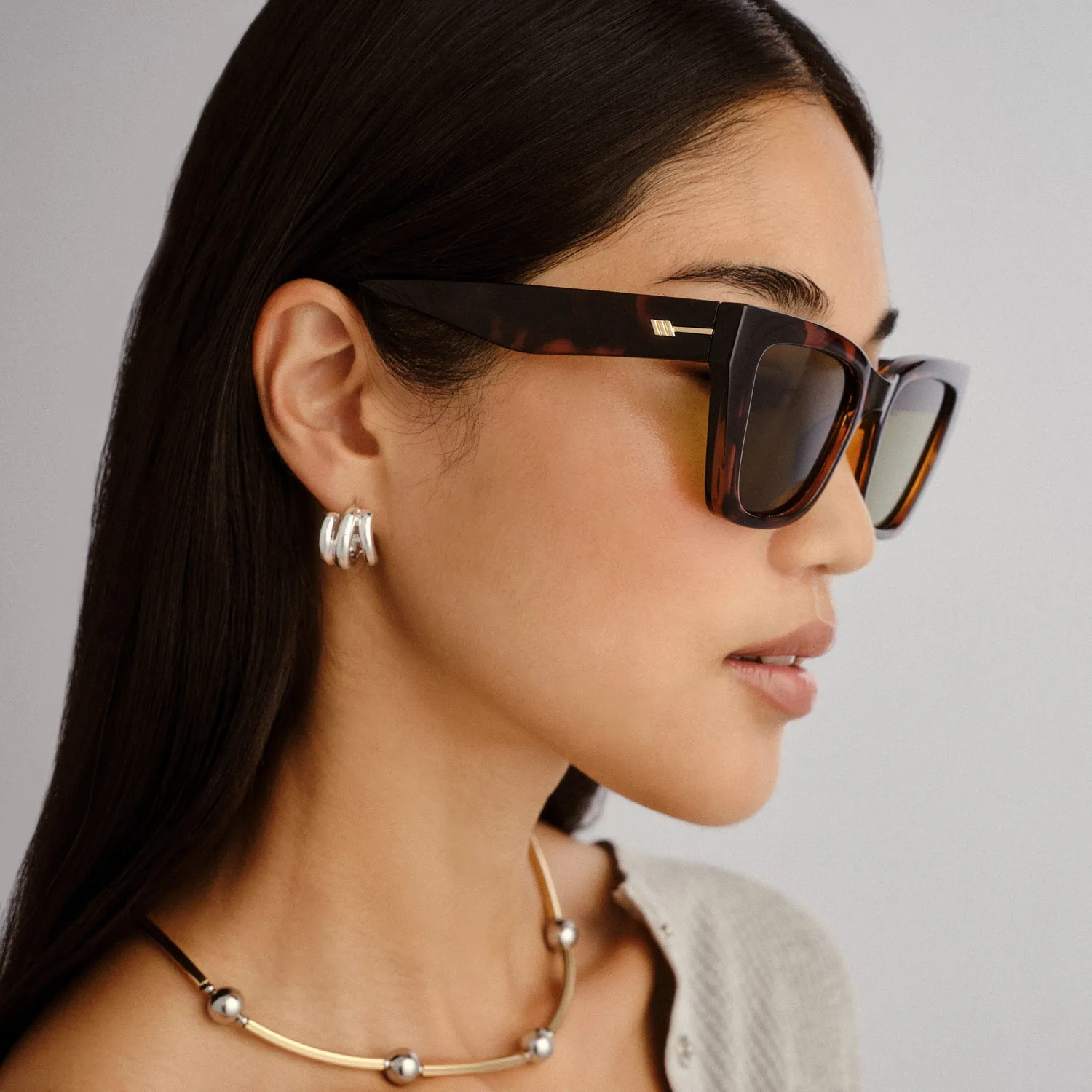 Le Specs Le Coeur occhiali da sole dark tort large