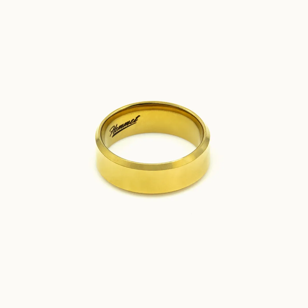 Hemmet Classic Flat Band anello oro giallo misura 8