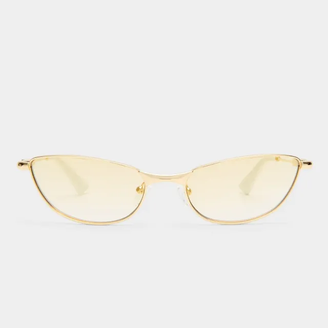 Le Specs Thorned occhiali da sole oro tan sfumato cat-eye