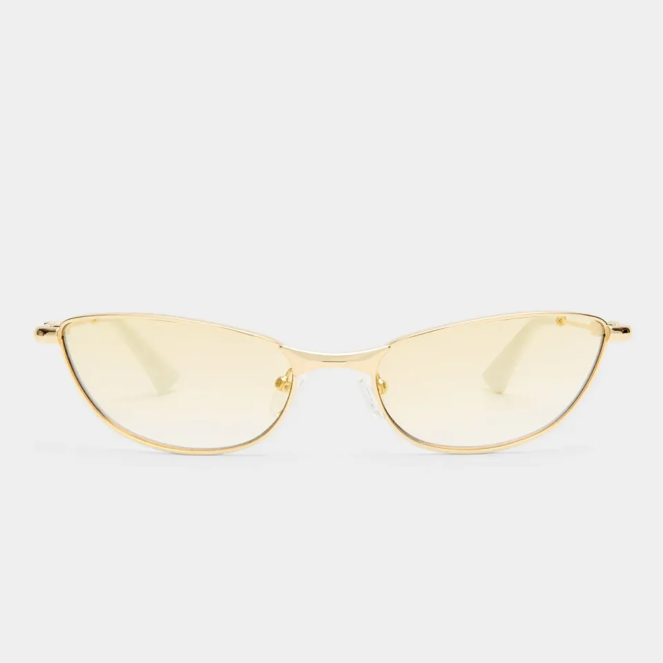 Le Specs Thorned occhiali da sole oro tan sfumato cat-eye