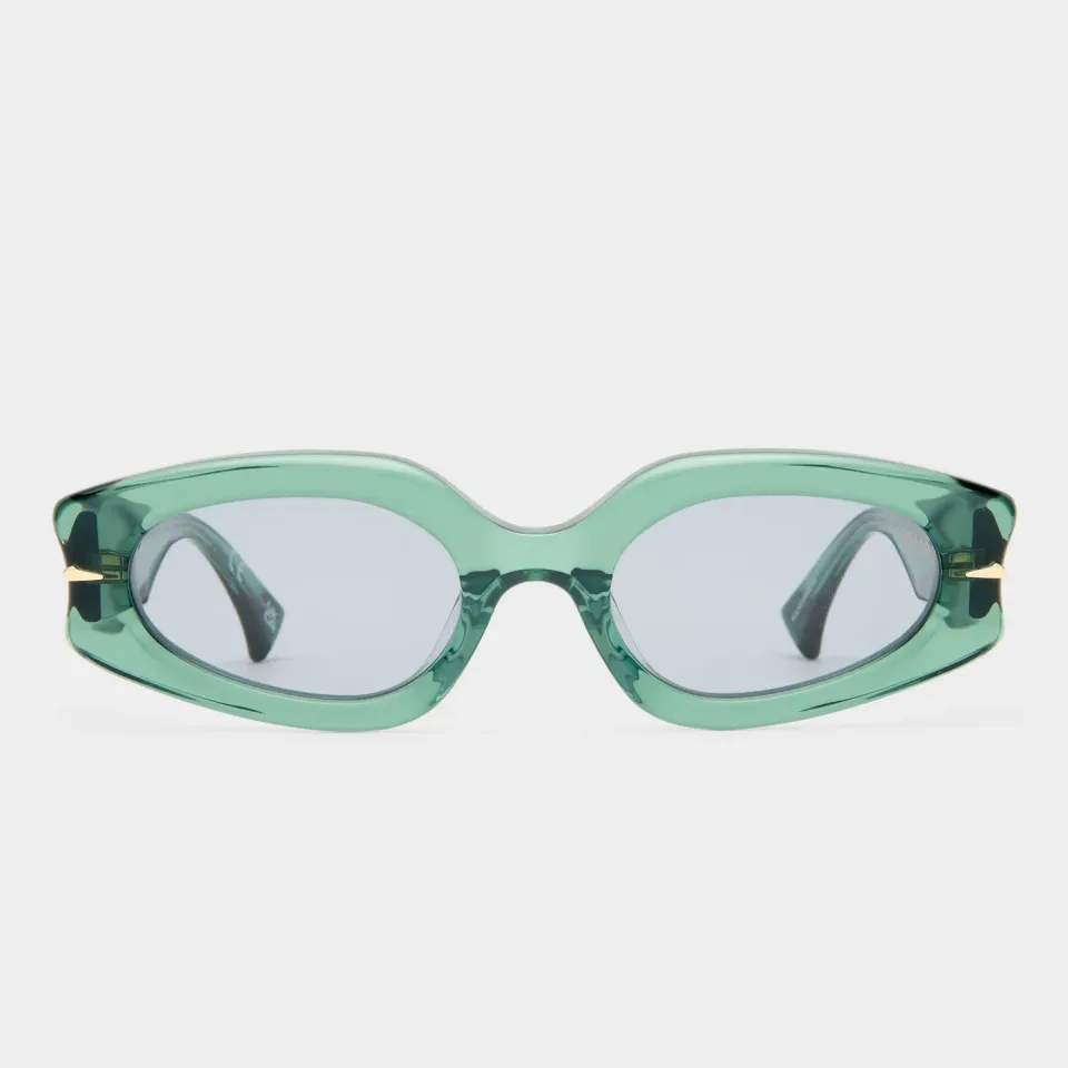 Le Specs Lunar occhiali da sole verde ovale salvia