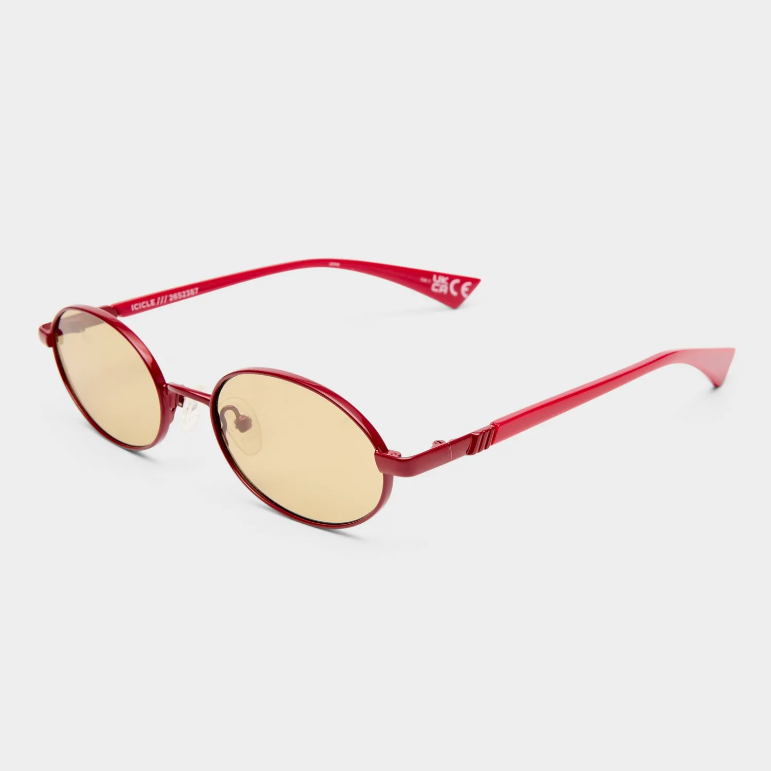 Le Specs Icicle occhiale da sole moto red ovale metallo