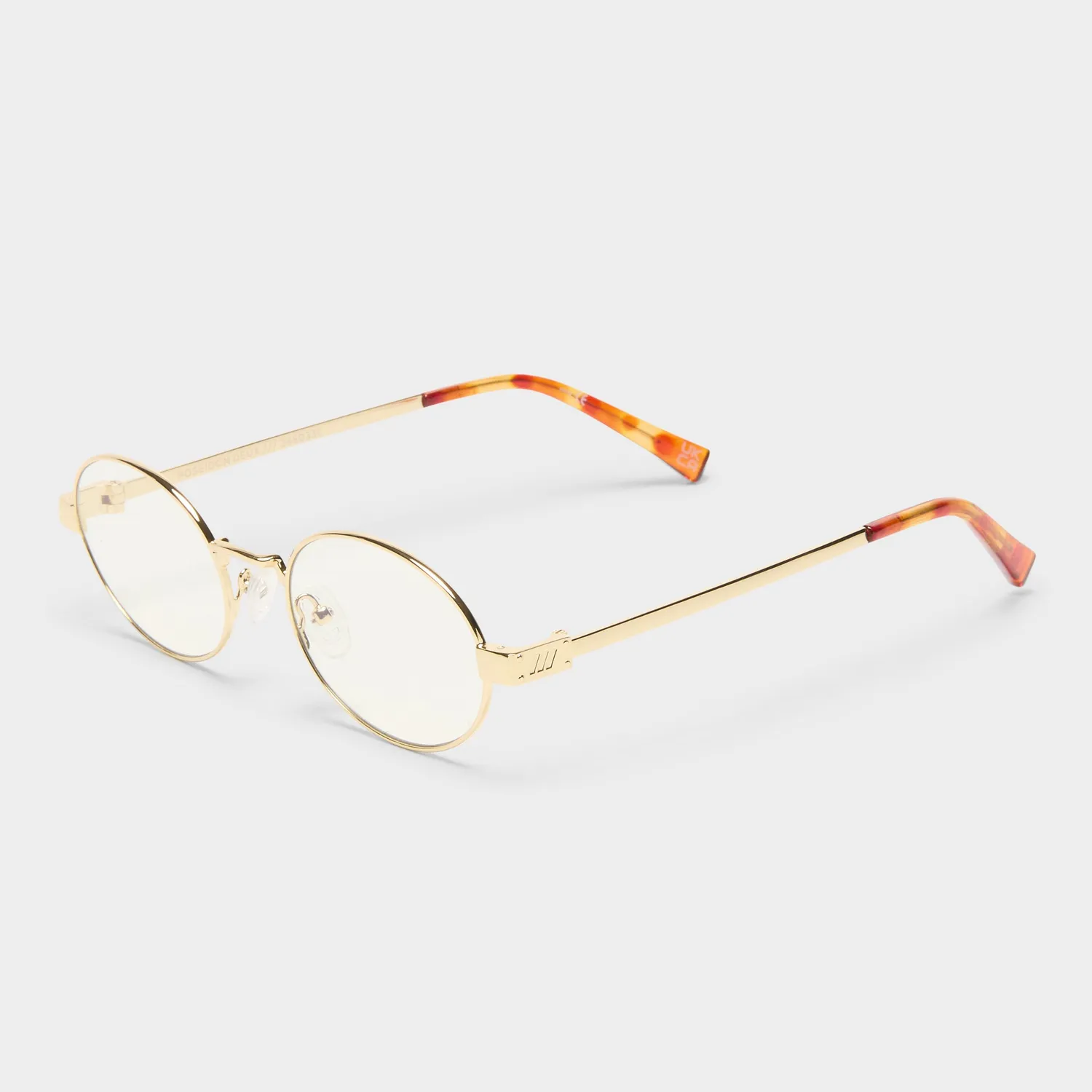 Le Specs Poseidon Deux occhiali luce blu oro ovali