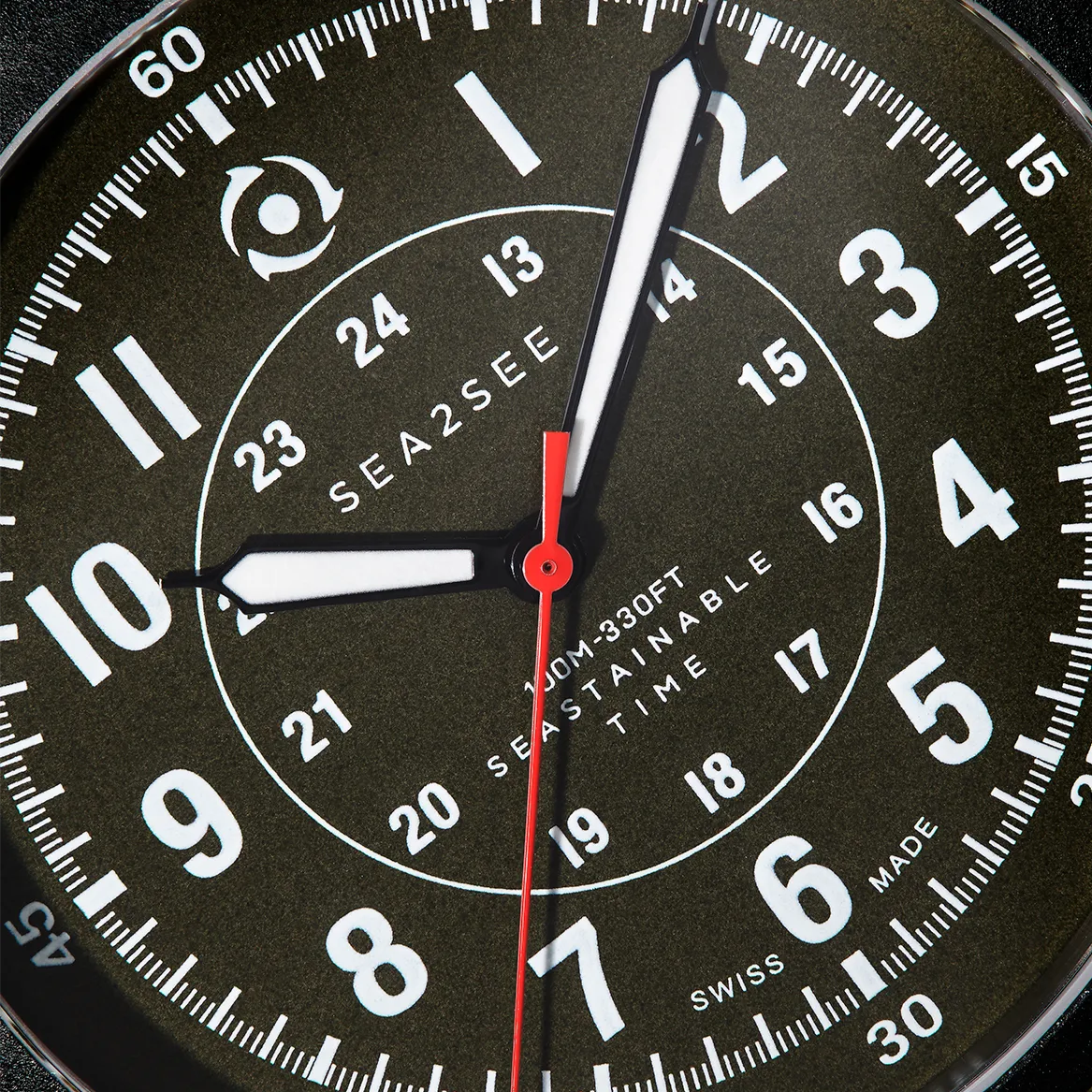 SEA2SEE Seal 04 orologio kaki 41 mm verde