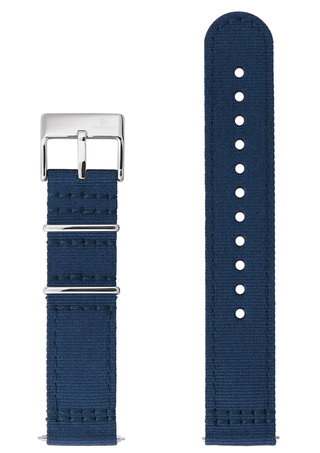 SEA2SEE Navy Blue cinturino orologio blu 18 mm