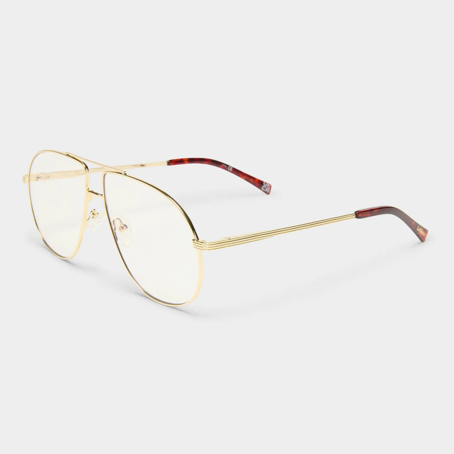 Le Specs Schmaltzy montatura da vista oro luce blu