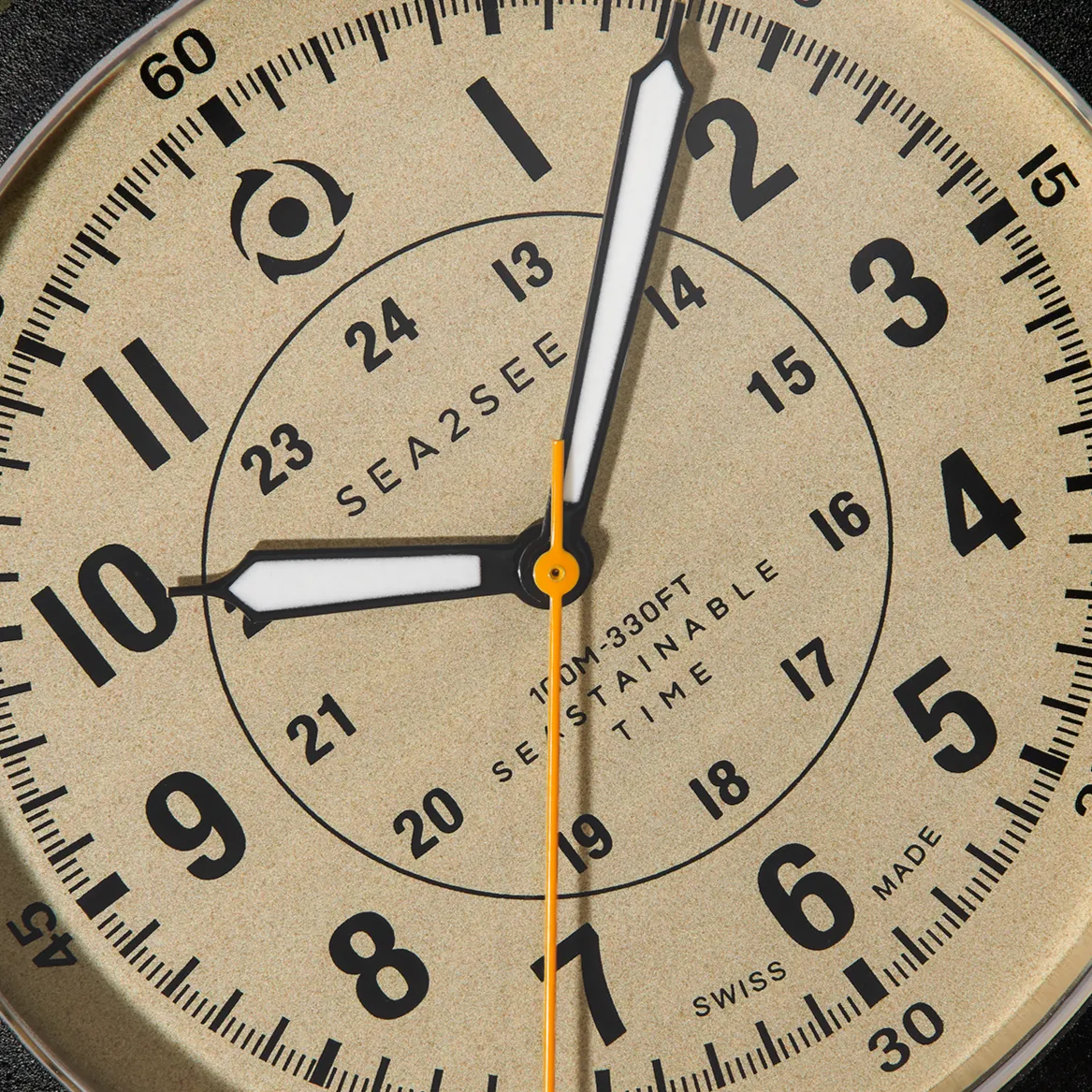 Sea2See Seal 02 orologio 41 mm nero sabbia