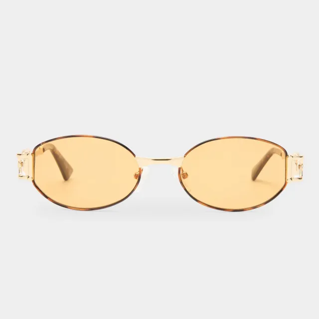 Le Specs The Forbidden occhiali da sole oro ovali