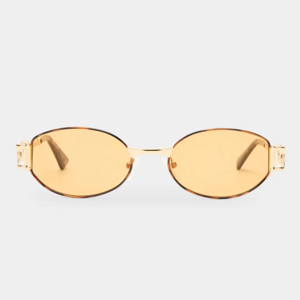 Le Specs The Forbidden occhiali da sole oro ovali