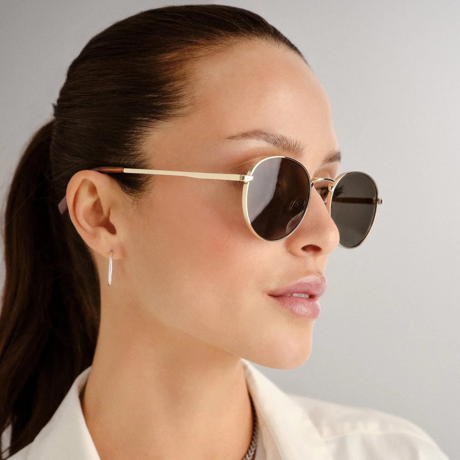 Le Specs Lost Legacy occhiali da sole oro tondi