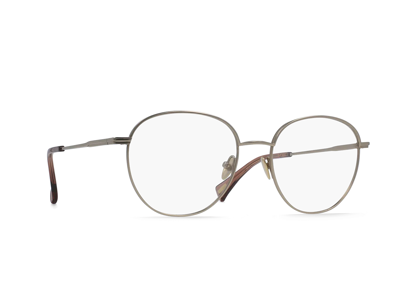 Raen Liddy Split Light Gold Suede montatura da vista 54 titanio