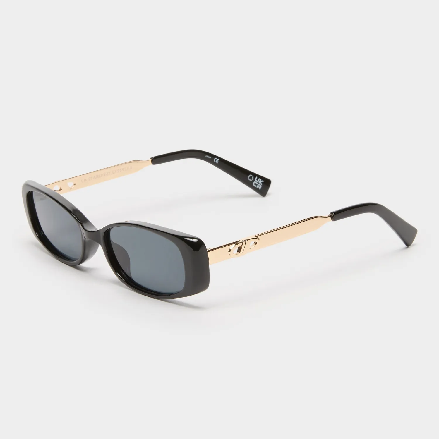 Le Specs Lil Starlight occhiali da sole neri rettangolari