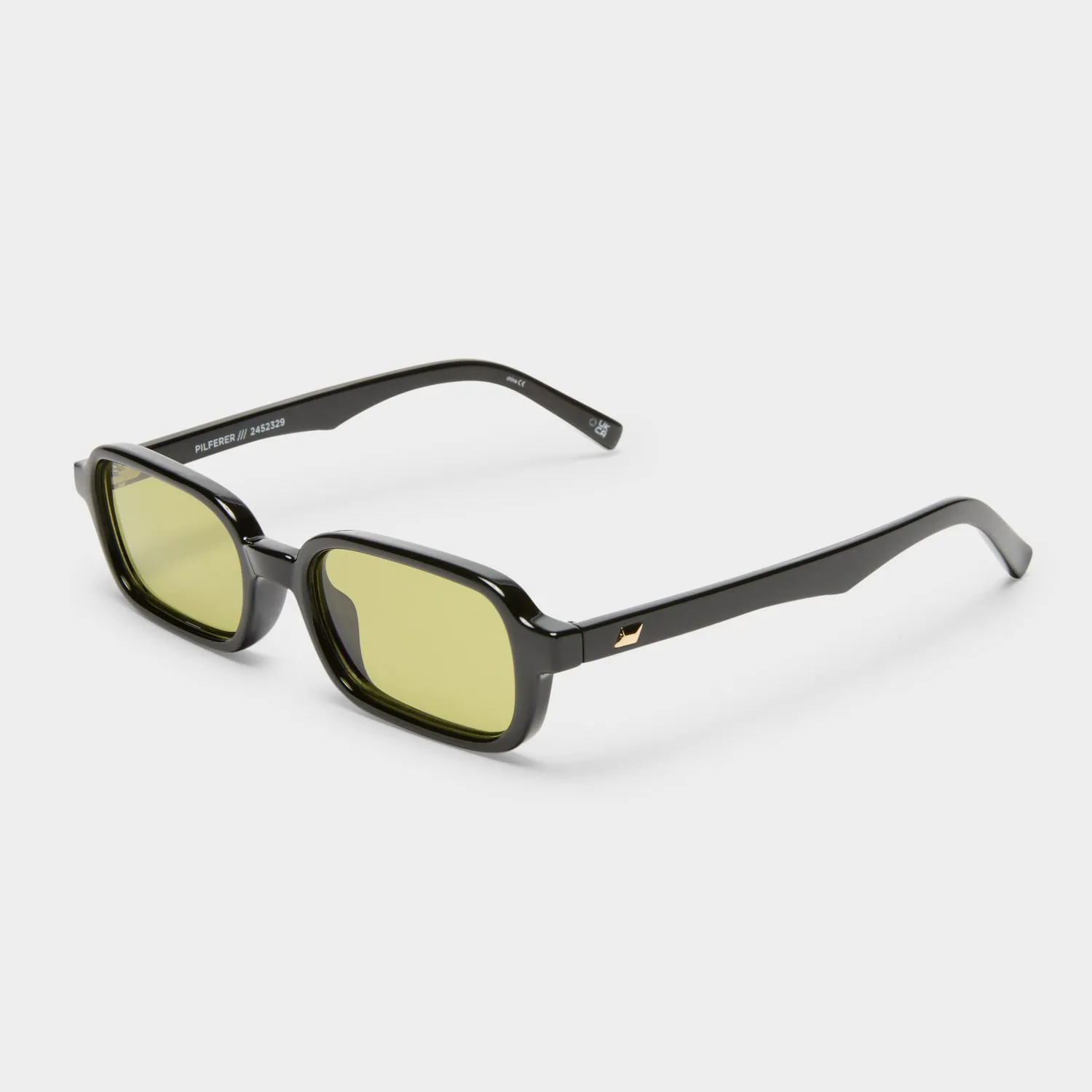 Le Specs Pilferer occhiale da sole nero verde stretto