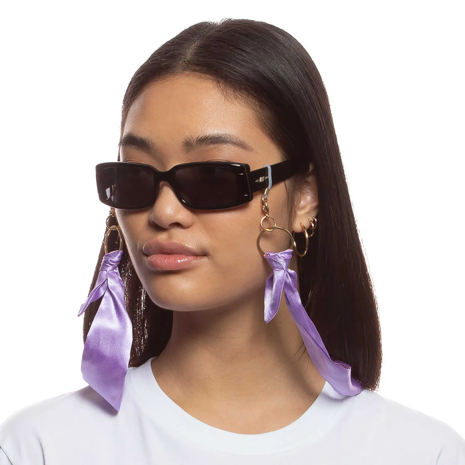Le Specs Y2K Scarf Chain foulard lilla raso