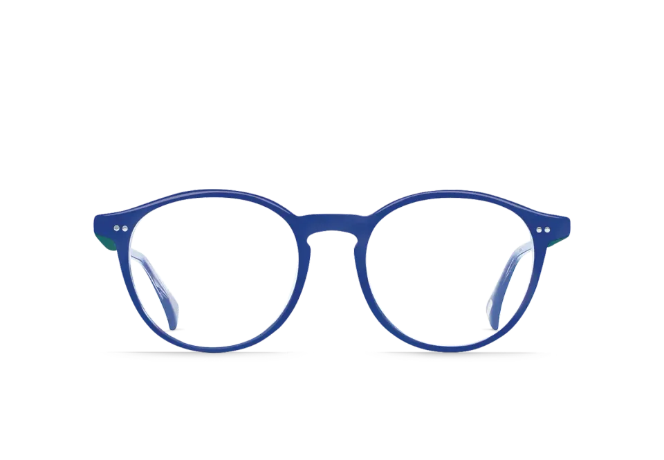 Raen Nevill 50 montatura da vista ovale blu leggera