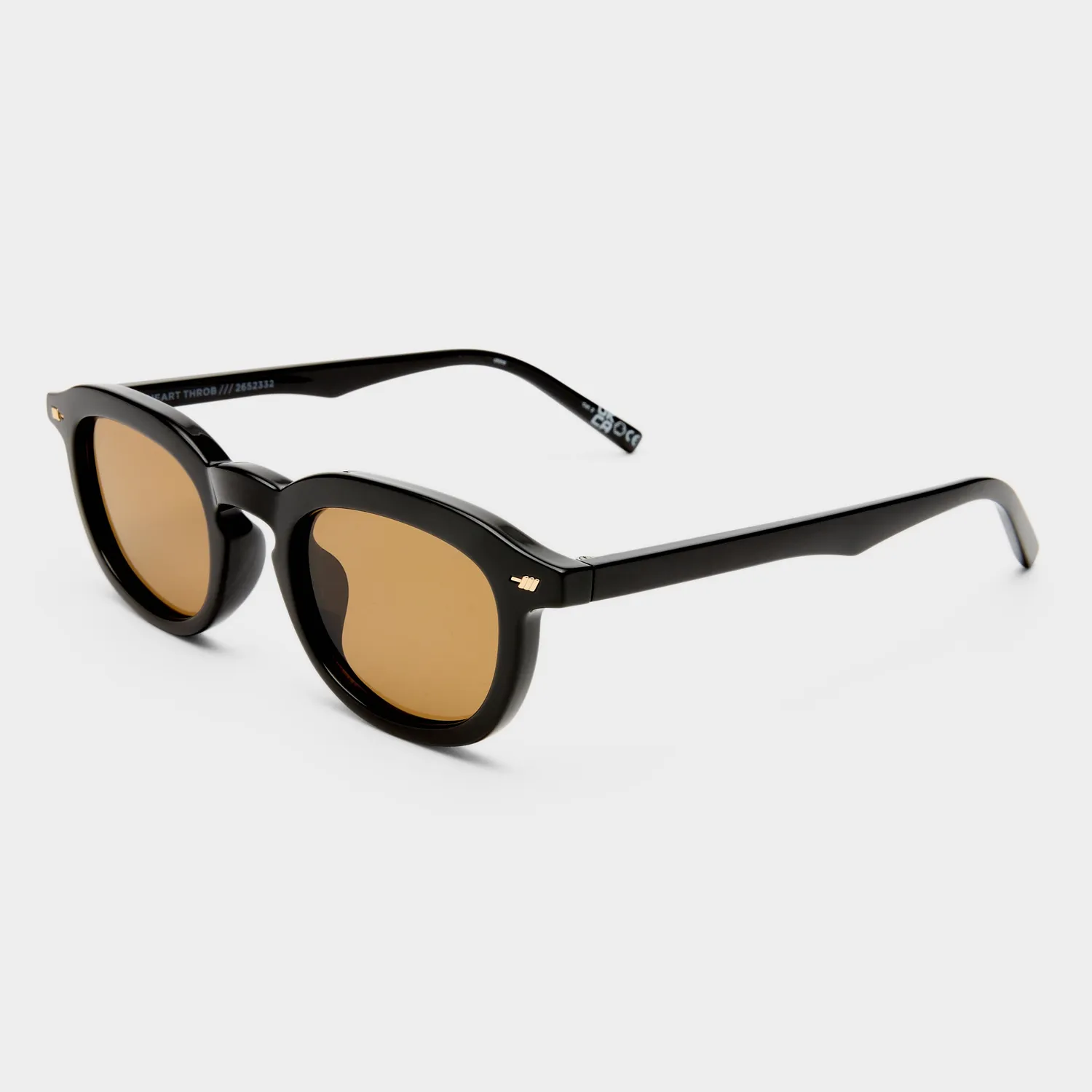 Le Specs Heart Throb occhiale da sole nero tondo unisex
