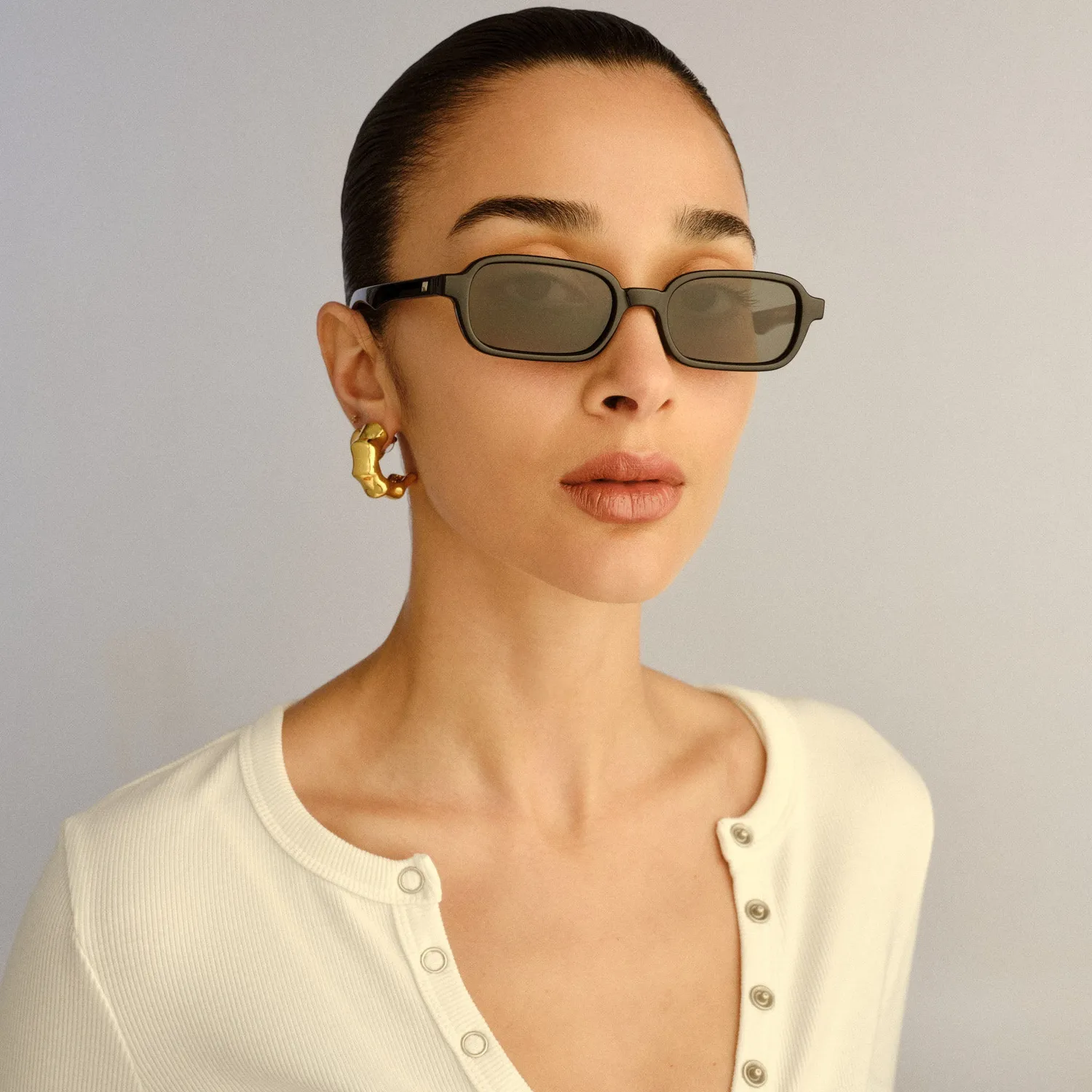 Le Specs Pilferer occhiali da sole nero khaki mono