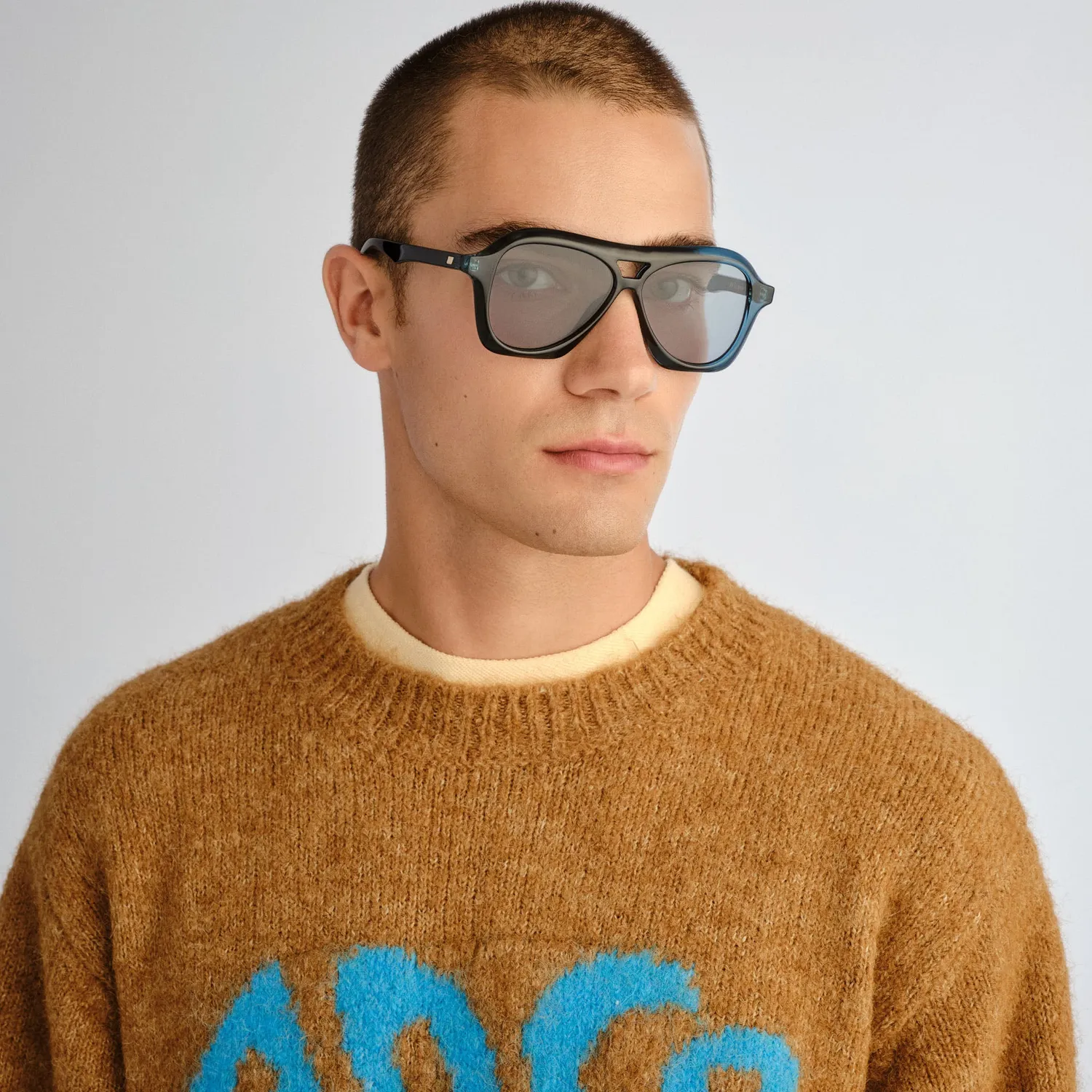 Le Specs Drizzle occhiali da sole teal aviatore