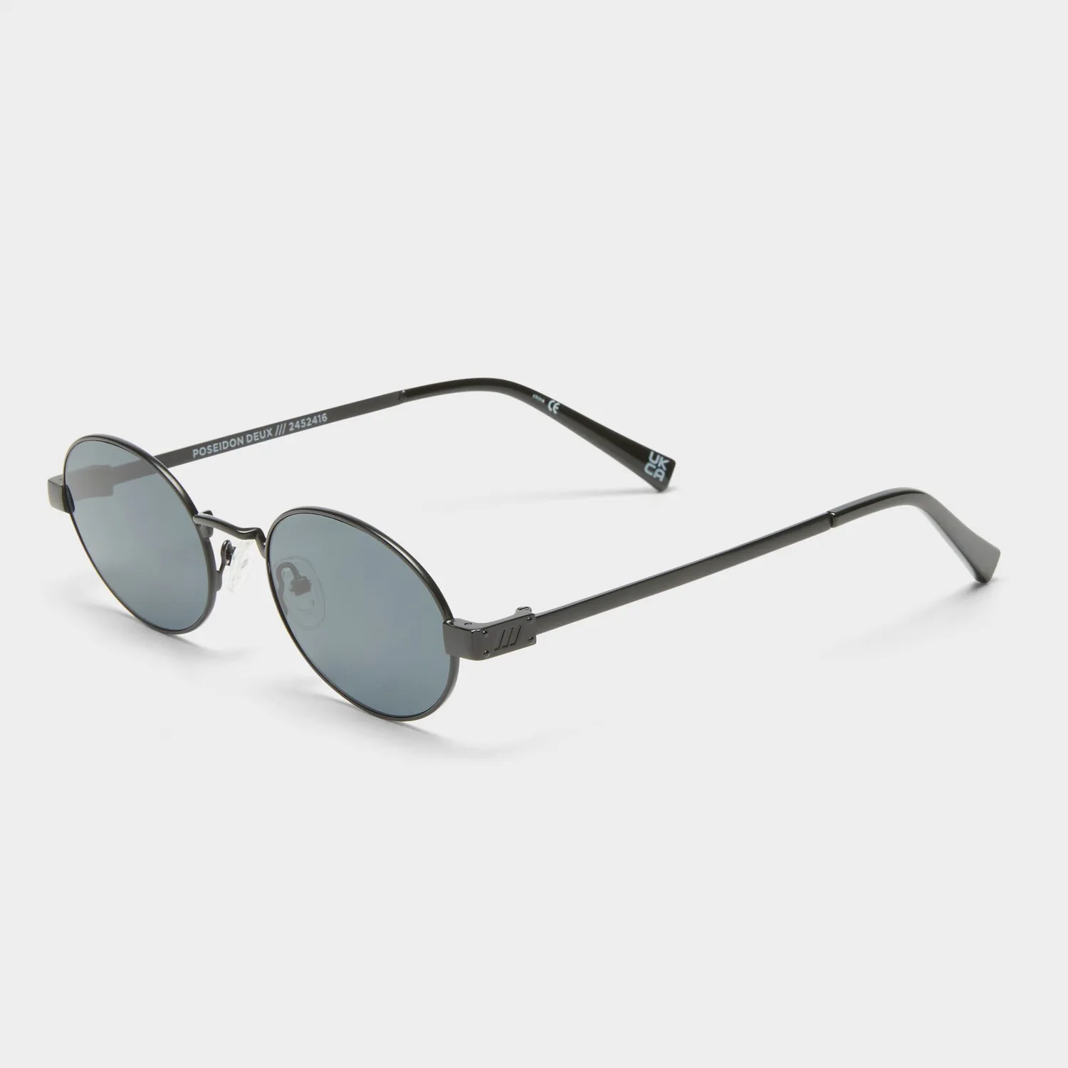 Le Specs Poseidon Deux occhiale da sole nero opaco ovale