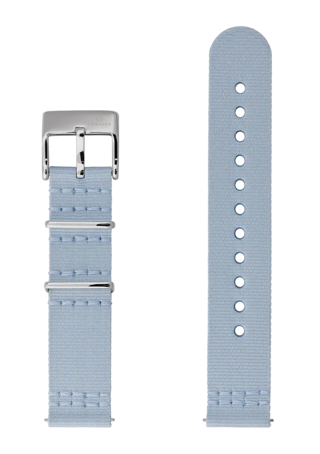 SEA2SEE Light Blue cinturino orologio azzurro 18 mm rapido