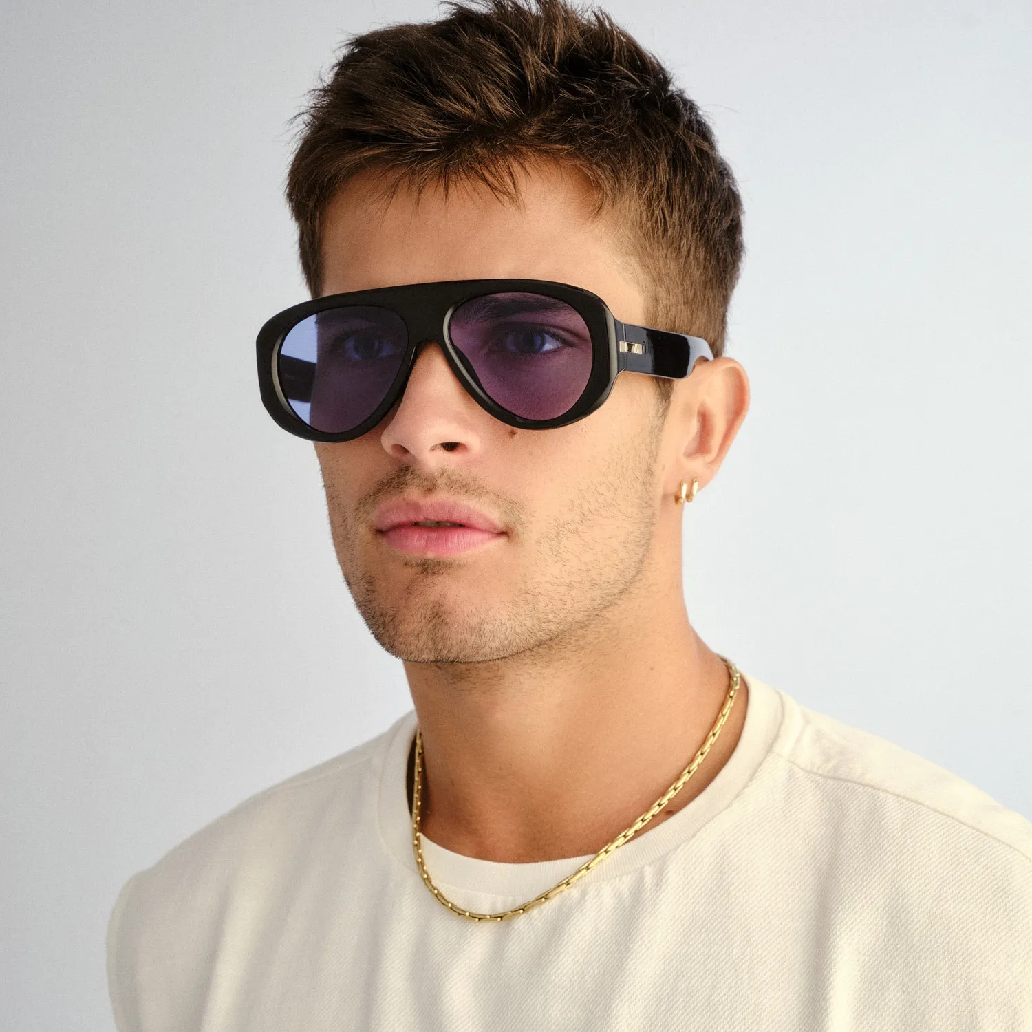 Le Specs Dream Boat occhiali aviator black blue mono