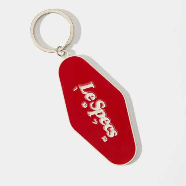 Le Specs Keyring portachiavi rosso logo bianco