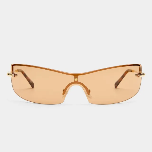 Le Specs Velvetine occhiali da sole oro marrone