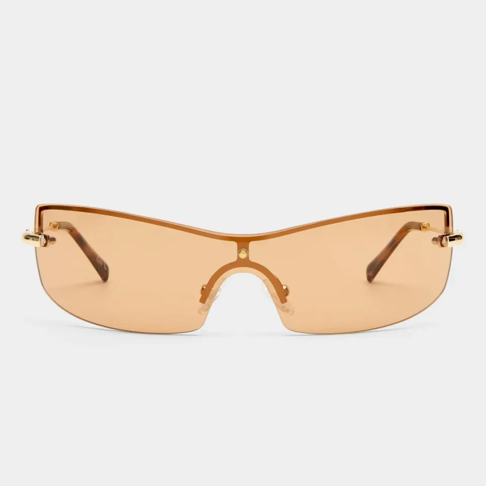 Le Specs Velvetine occhiali da sole oro marrone