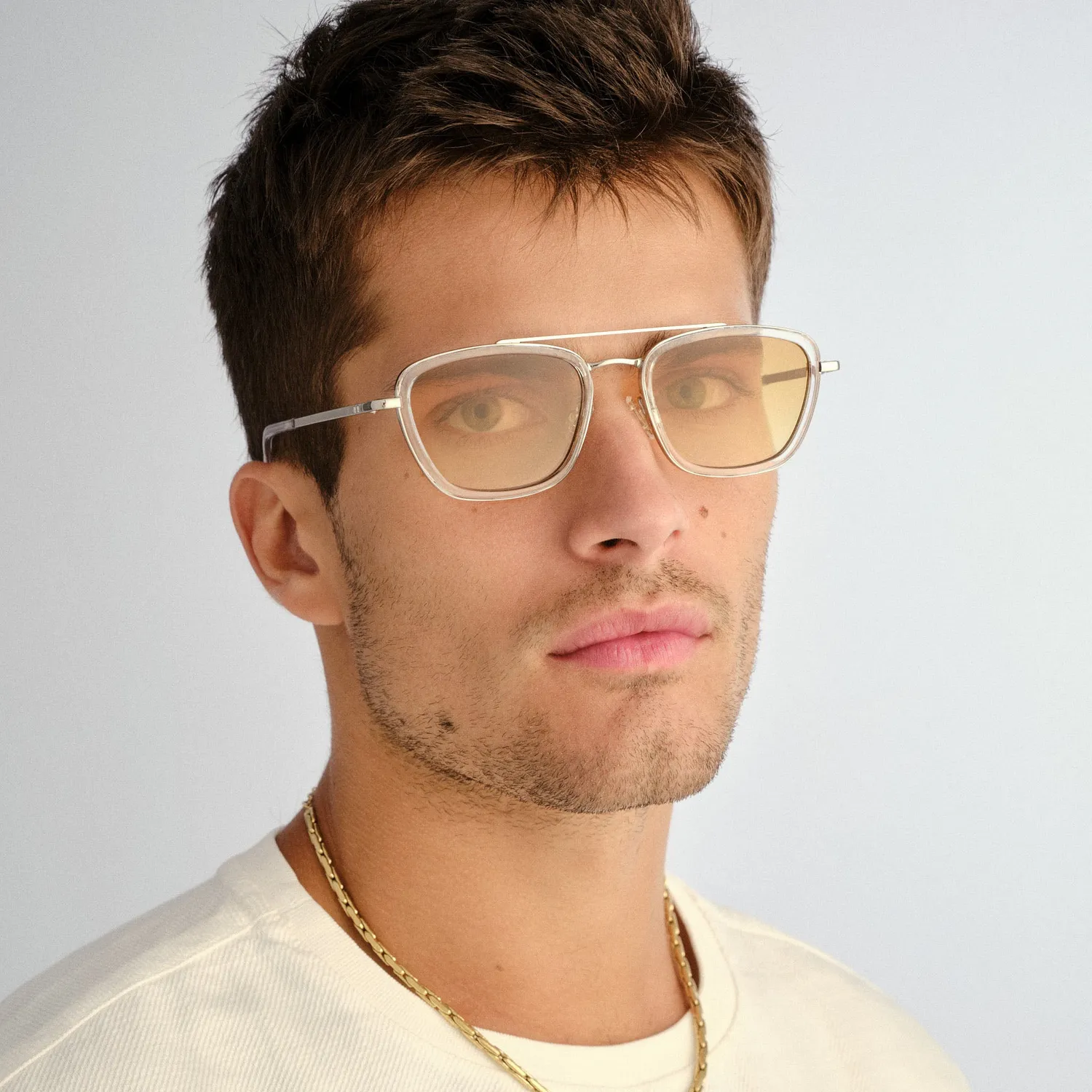 Le Specs Diametric occhiale da sole silver ochre
