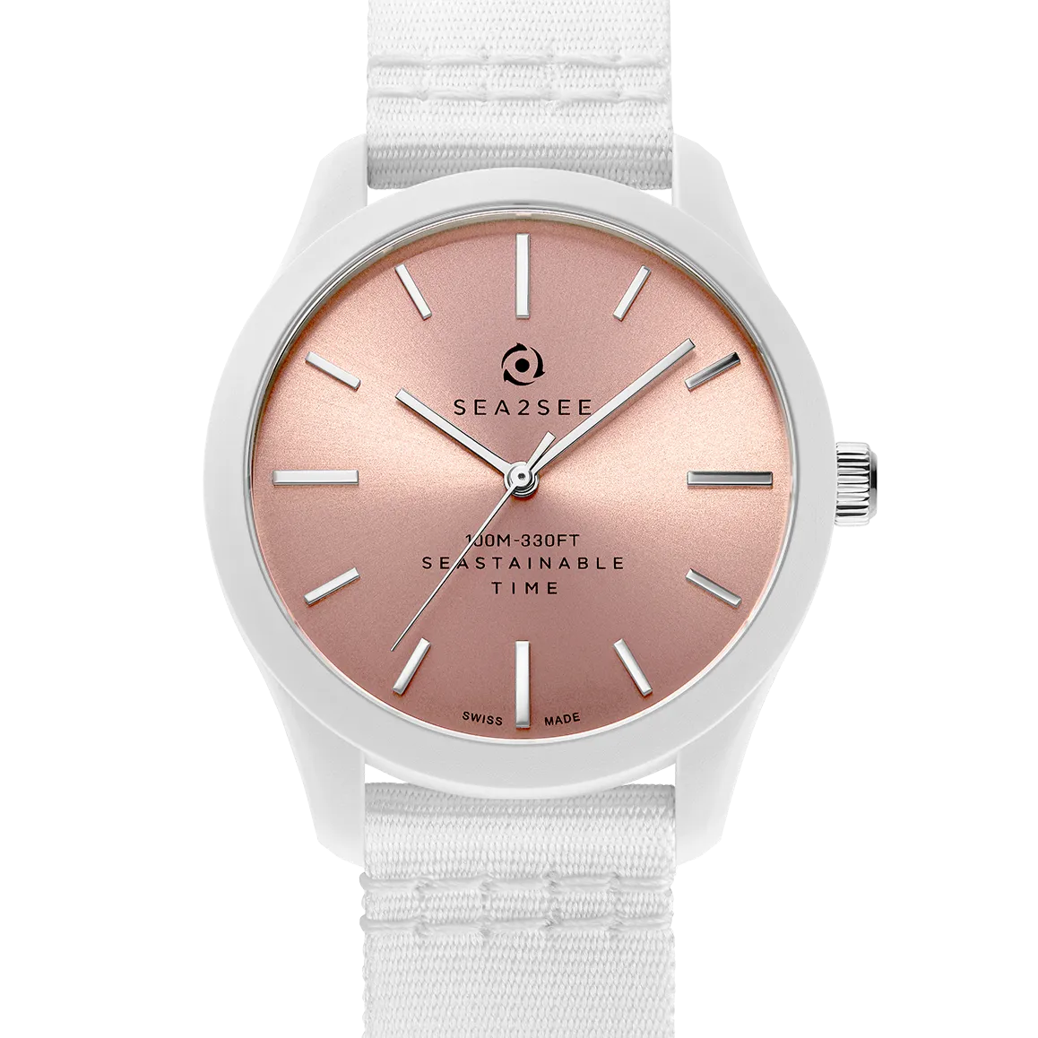 Sea2See Fiji 05 orologio rosa bianco 37 mm